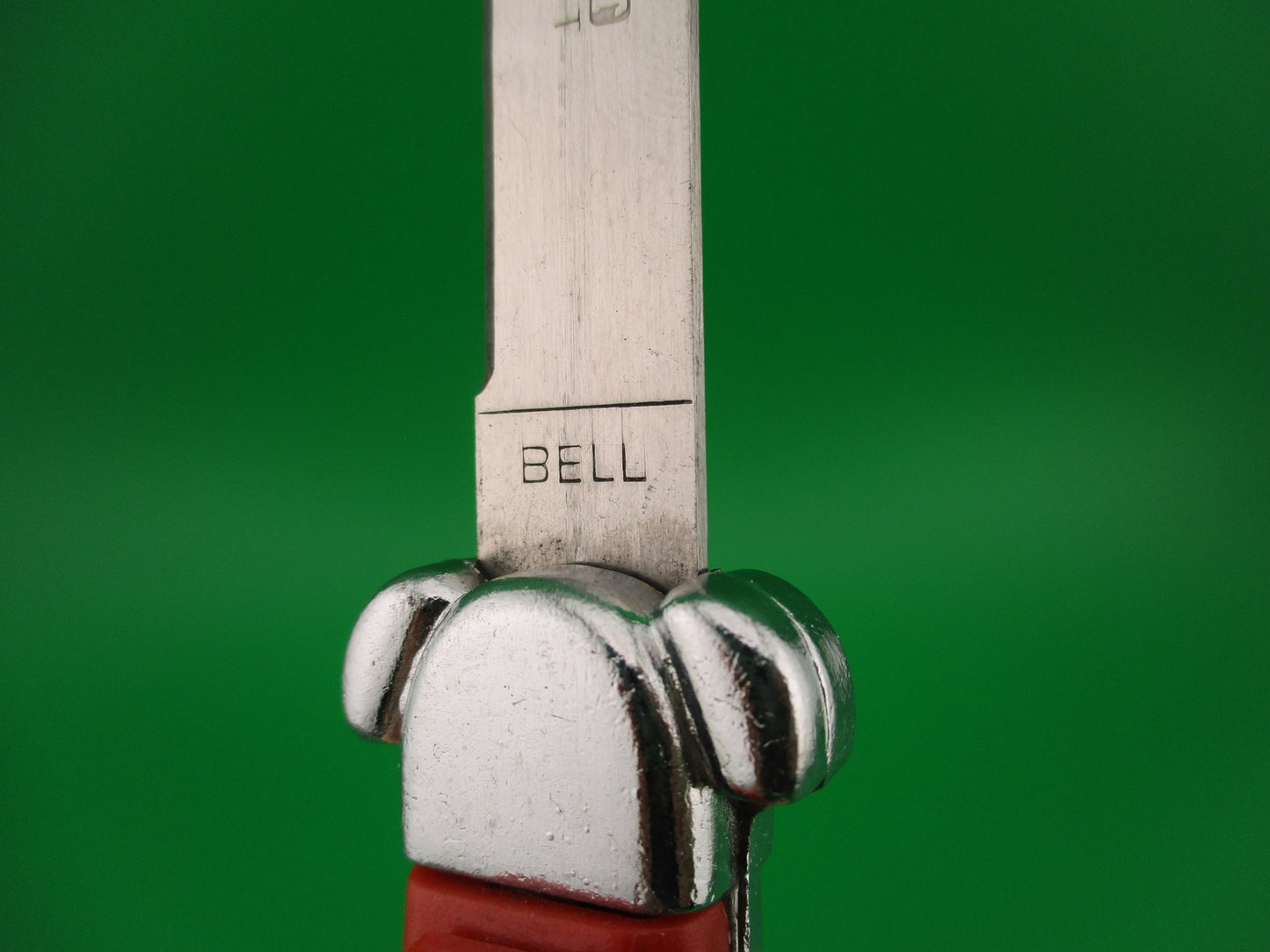BELL SECRET AGENT 20cm Out the Front OTF DA automatic knife red/orange