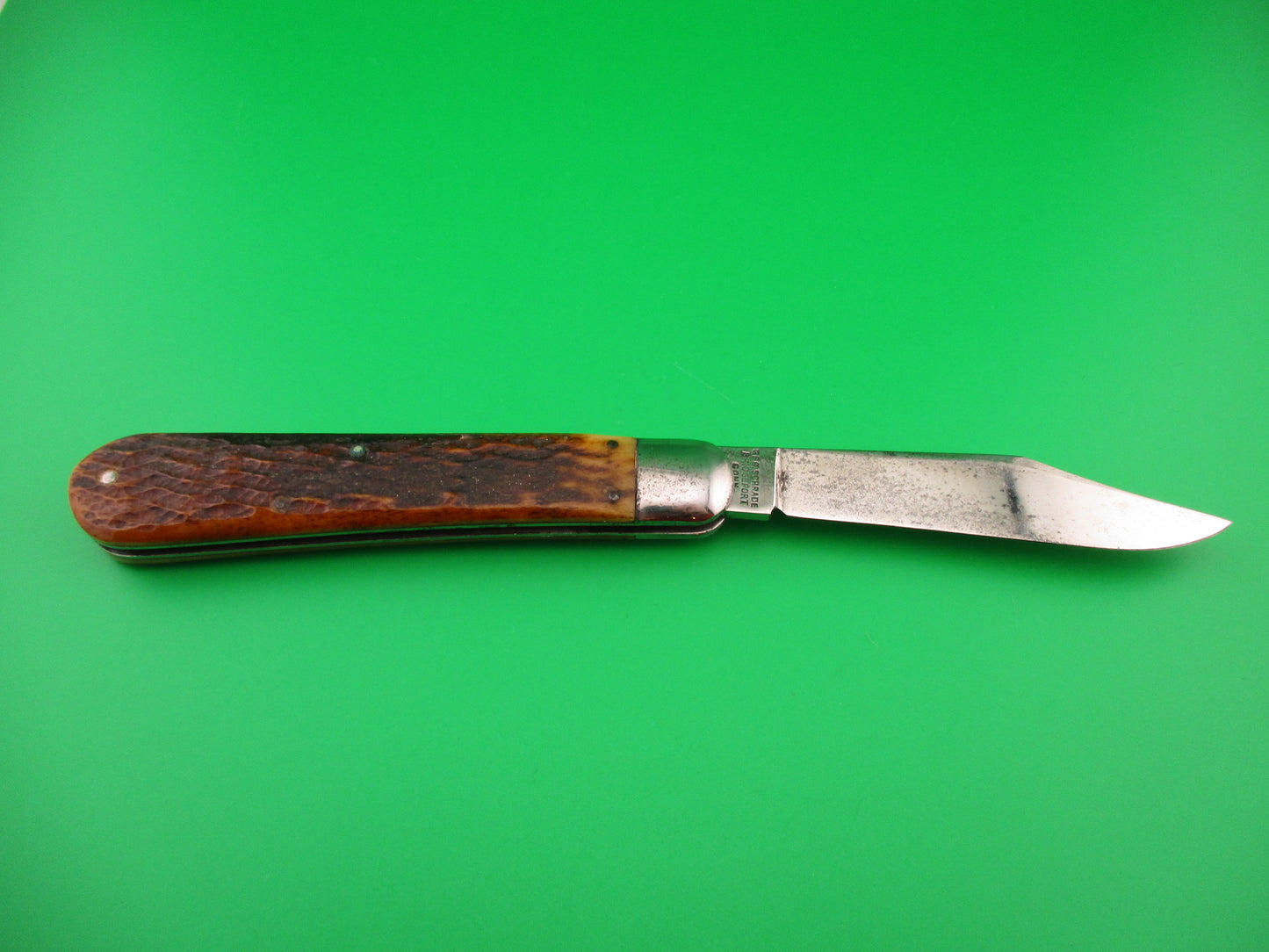 PRESTO #3000 Large Hunter Jigged bone Vintage automatic knife
