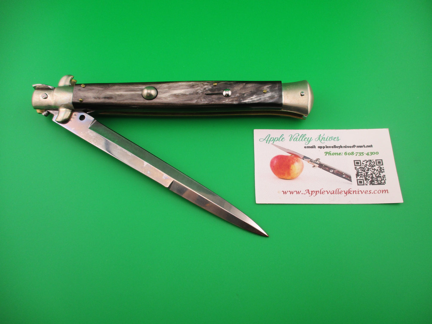 AGA CAMPOLIN MANIAGO ITALY 33cm Italian Picklock Limited Edition Gray horn automatic knife