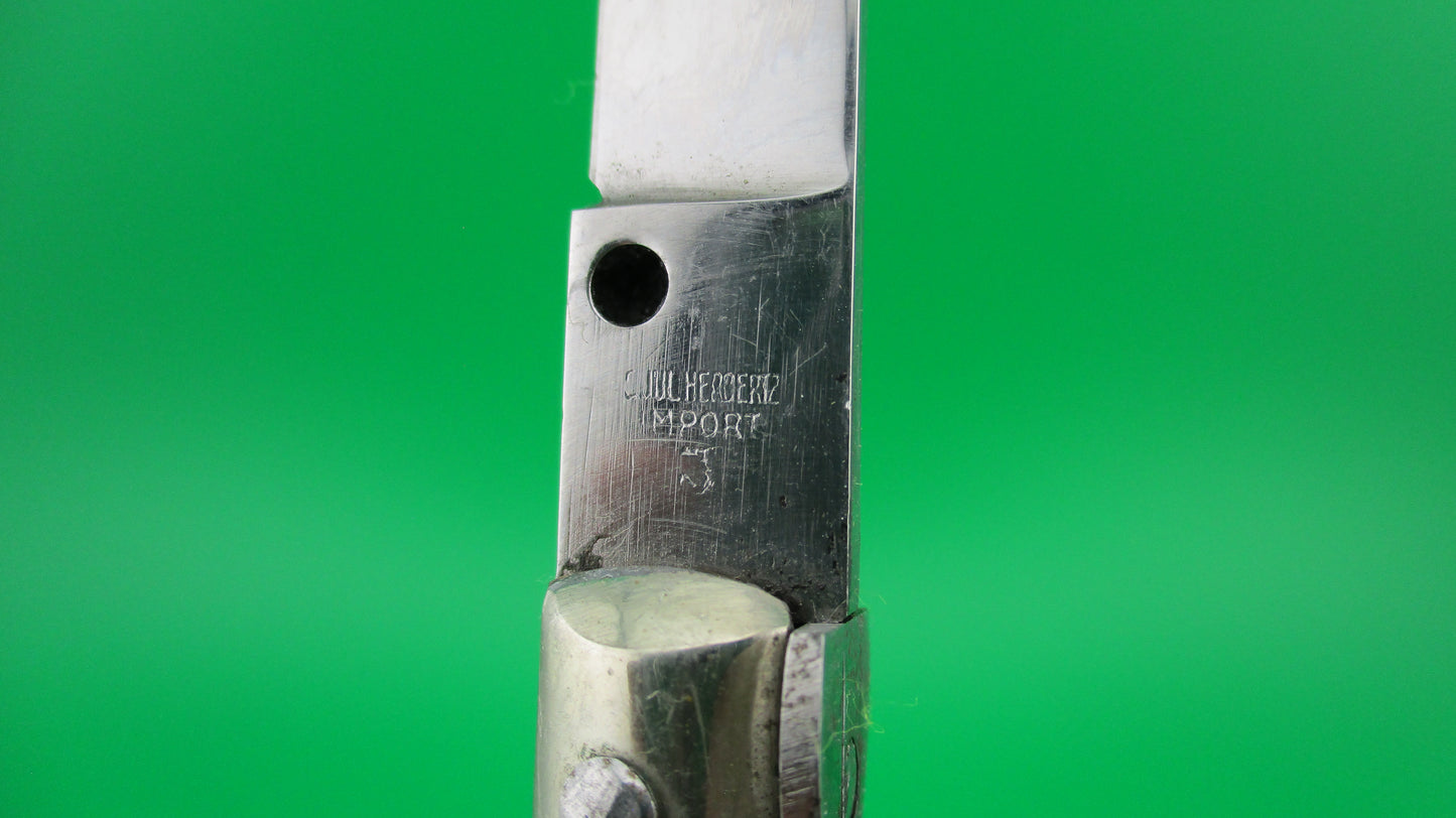 C. Jul Herbertz IMPORT 18cm Italian Transitional Stiletto Black switchblade knife