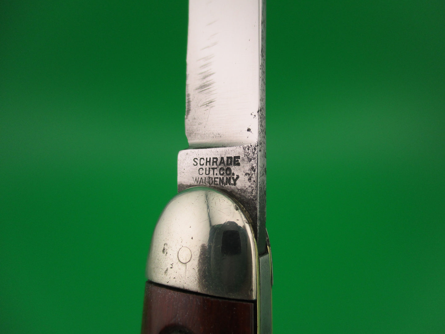 Early SCHRADE CUT CO Large 3 3/4" double switchblade Cocobolo w Full Bolsters