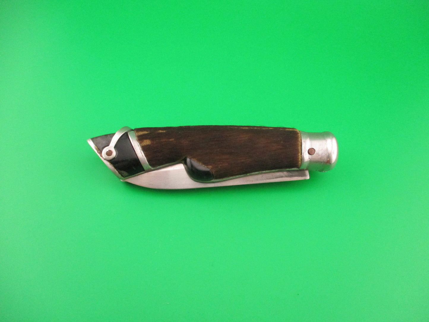 PT 2522 INOX 18cm Spanish Hoof Knife w hair vintage coil spring switchblade knife
