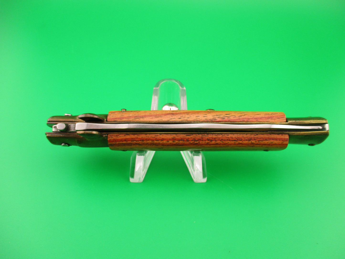 z B Rostfrei 23cm Italian Stiletto Kris Olive Wood Brass vintage automatic knife
