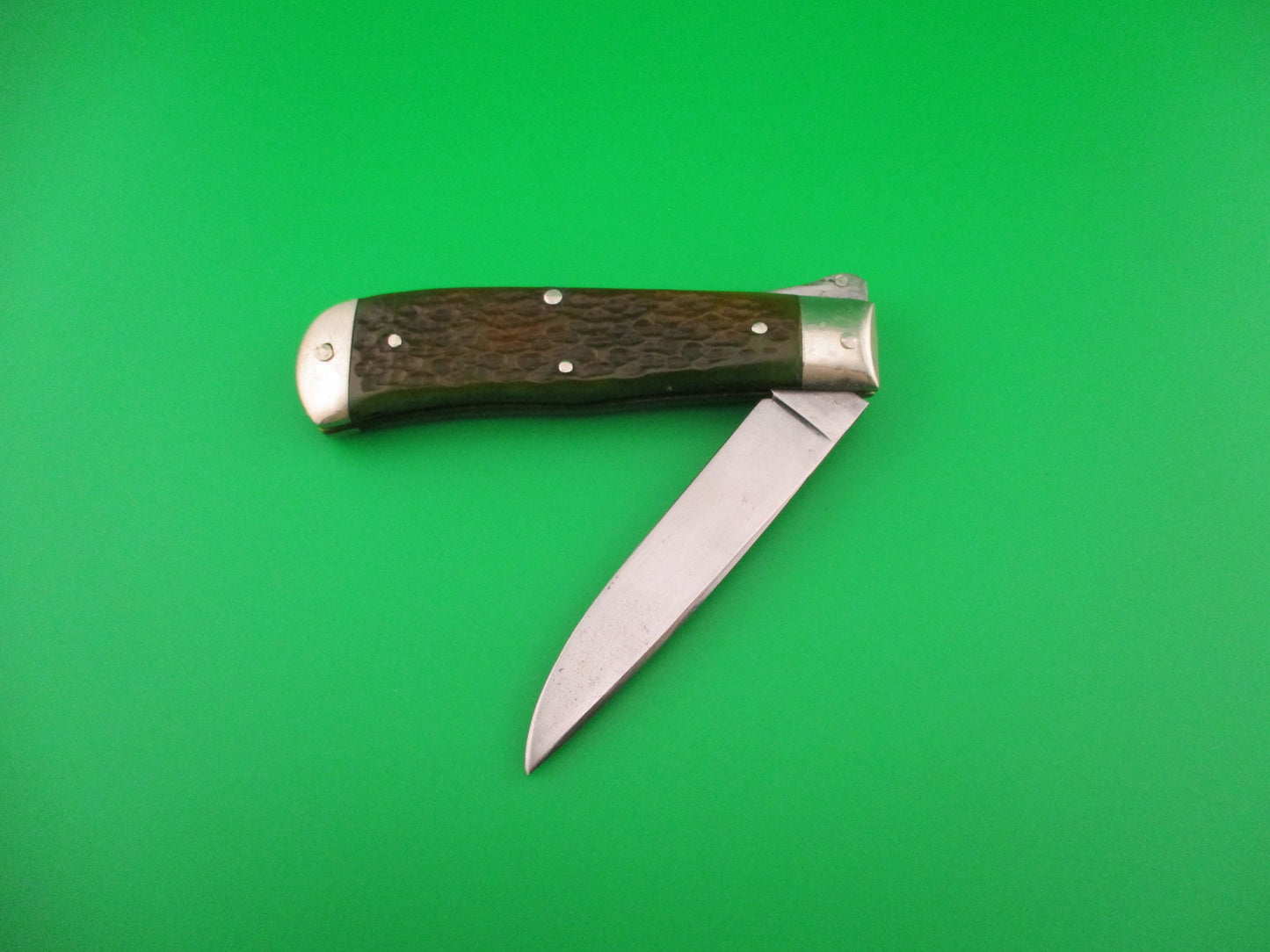 SCHRADE FIRE & ICE lever release green bone automatic knife