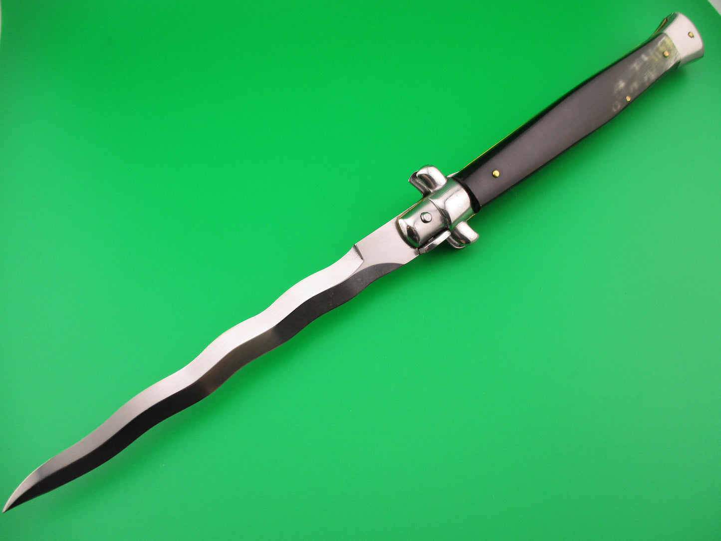 STILETTO ITALY 33cm Italian Stiletto KRIS Brazilian Horn automatic knife