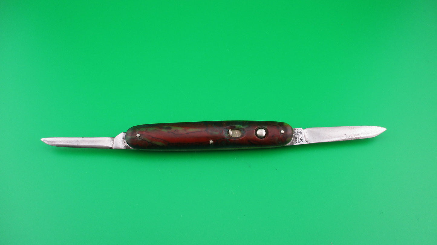 z PRESTO Double Red & Green Vintage switchblade knife