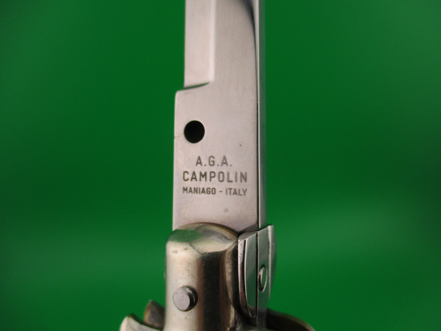 AGA CAMPOLIN 33cm Picklock Limited Edition Black Gray horn automatic knife