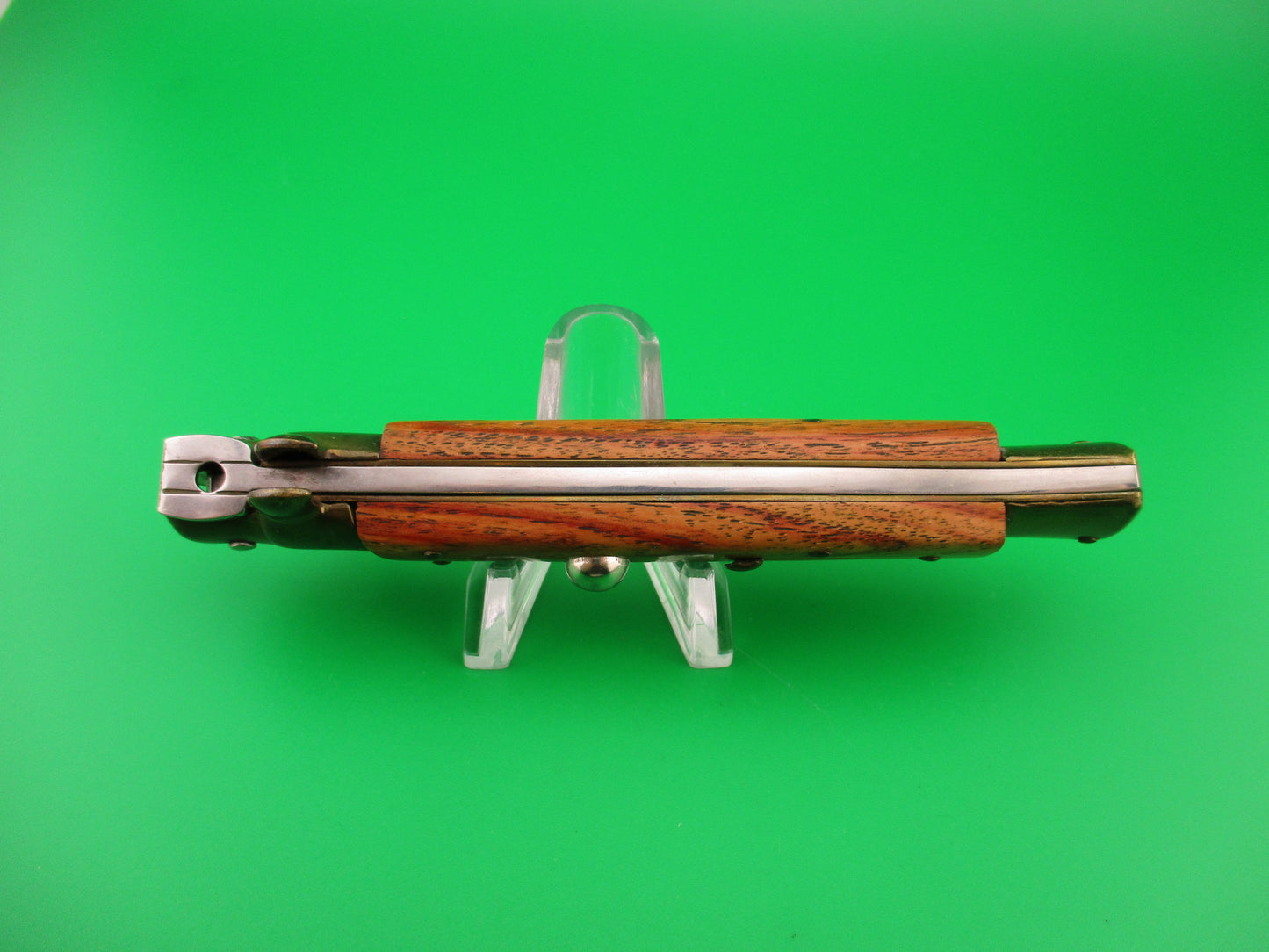z B Rostfrei 23cm Italian Stiletto Kris Olive Wood Brass vintage automatic knife