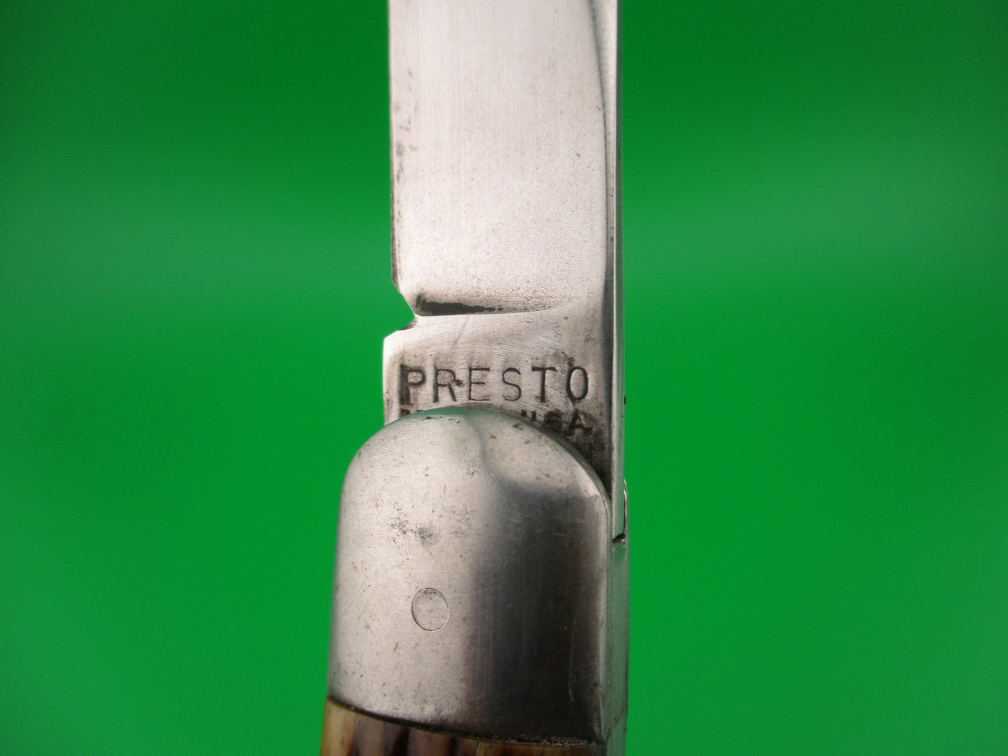 PRESTO Pattern #1000 Scout Jigged Bone Vintage switchblade knife