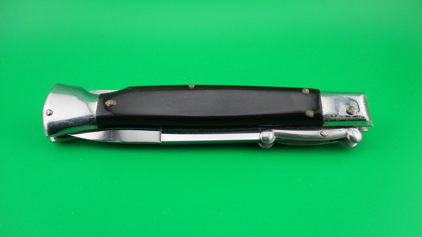 AKC Italy 23cm Italian Swing guard Black & Brown horn automatic knife