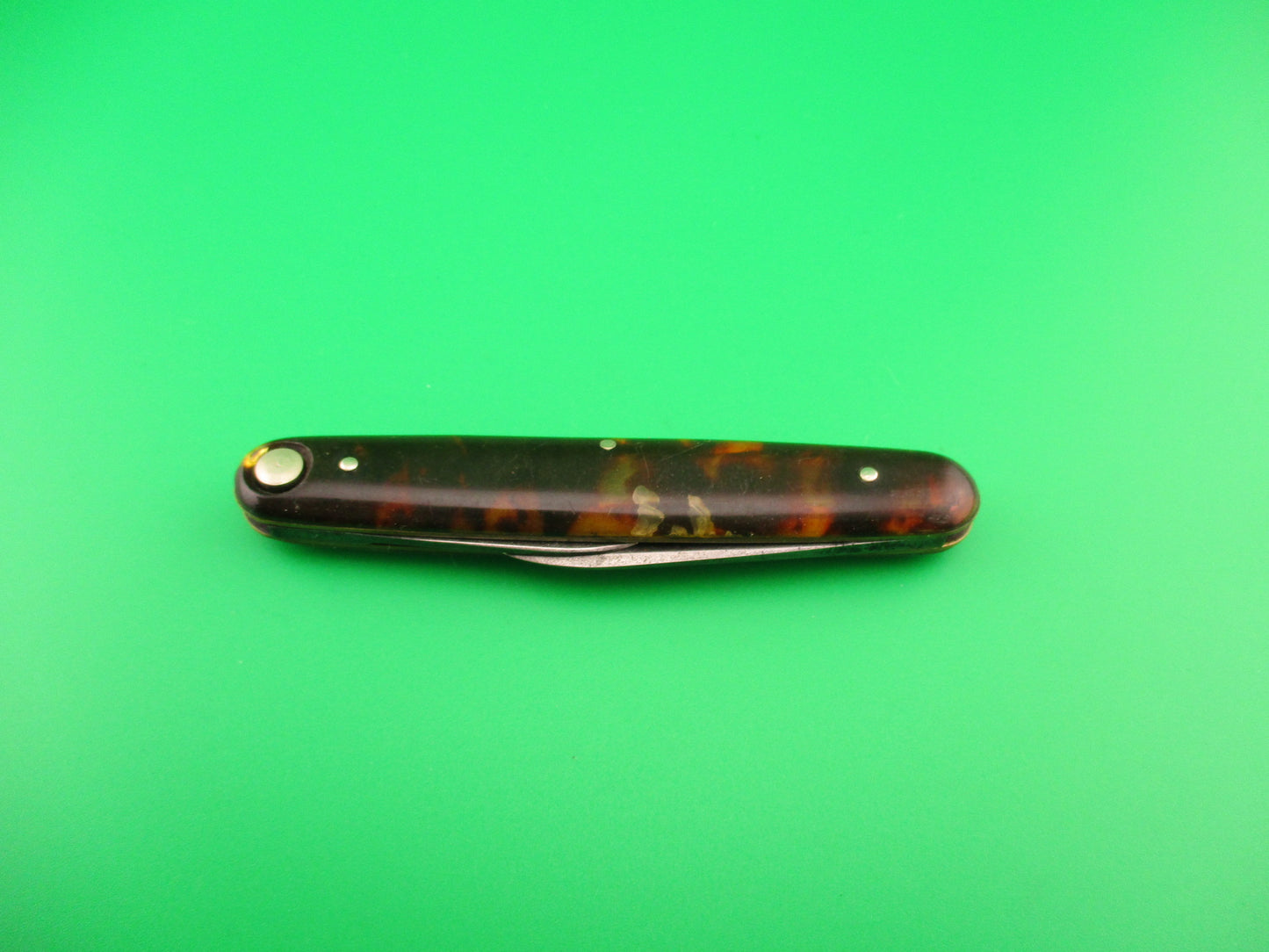 Press Button Knife Co #102 medium double Tortoise celluloid automatic knife