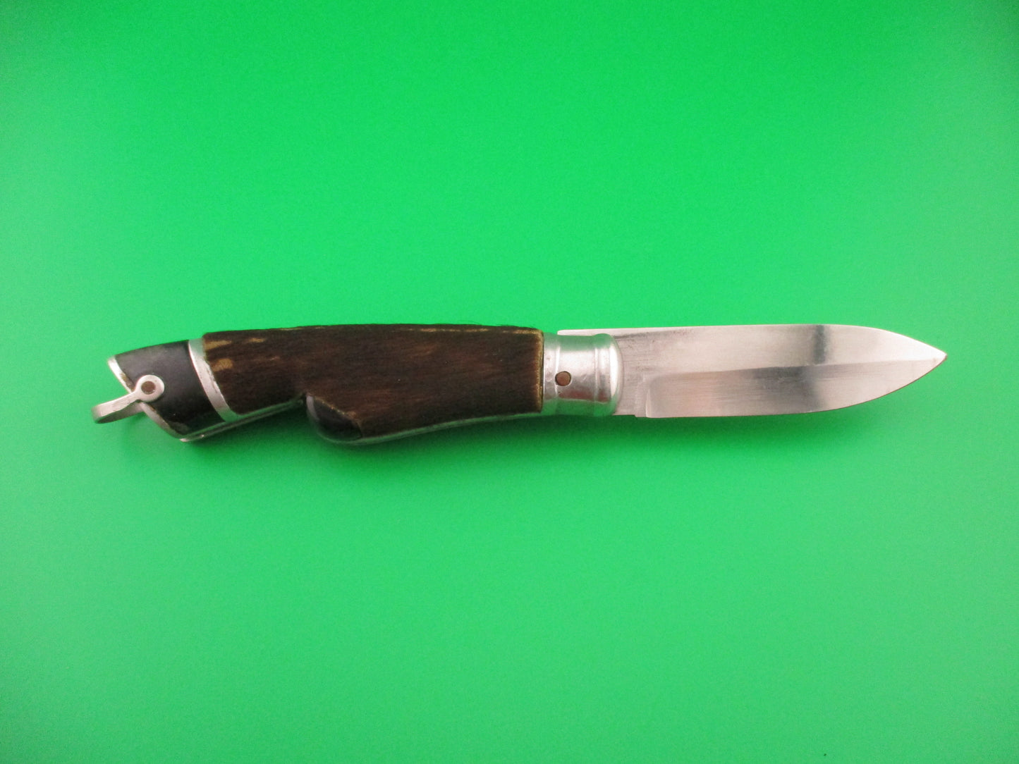 PT 2522 INOX 18cm Spanish Hoof Knife w hair vintage coil spring switchblade knife