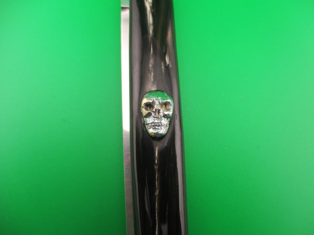 35cm Skull Button Wicked Stiletto Dagger Horn Custom automatic knife