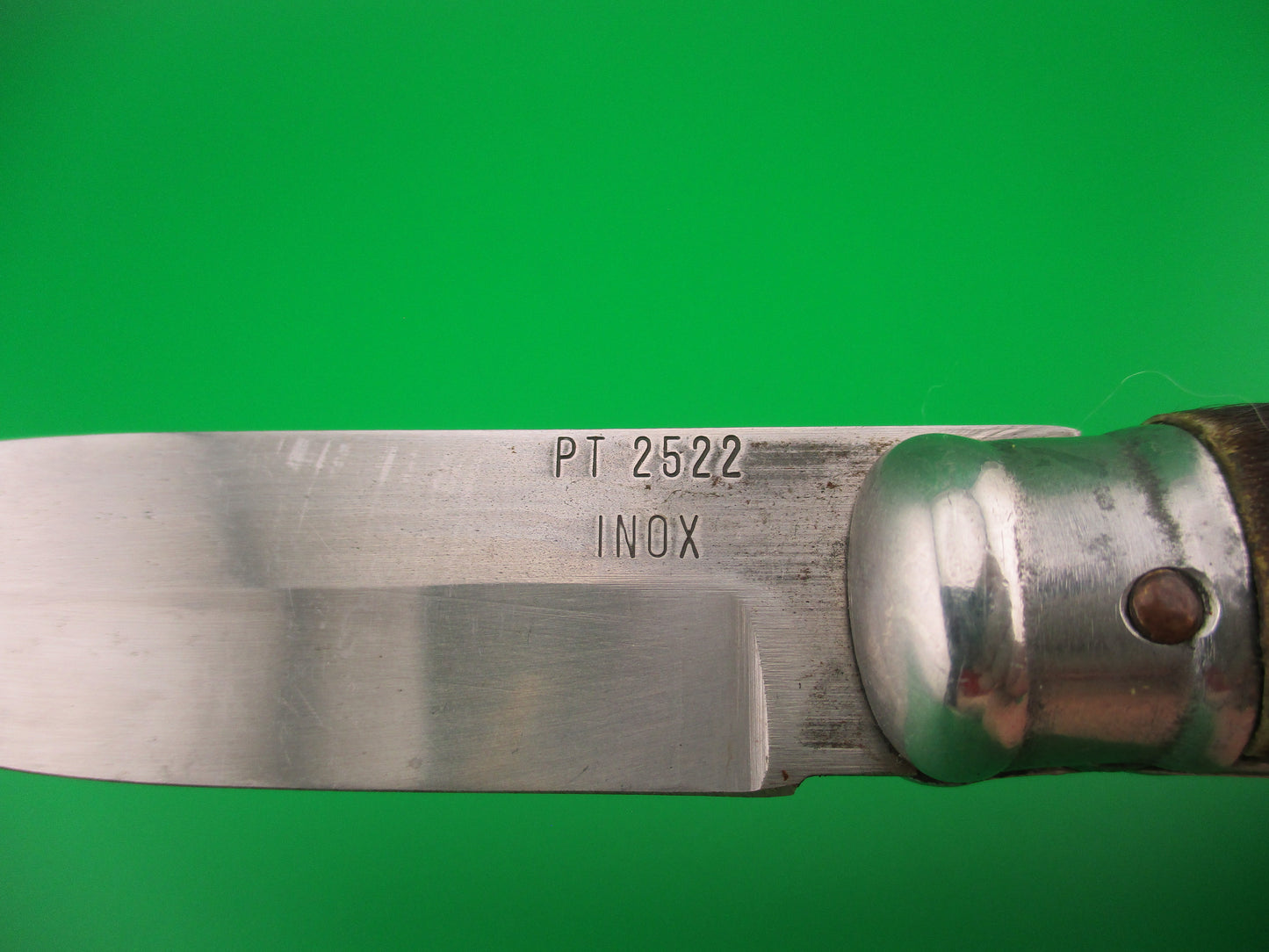 PT 2522 INOX 18cm Spanish Hoof Knife w hair vintage coil spring switchblade knife