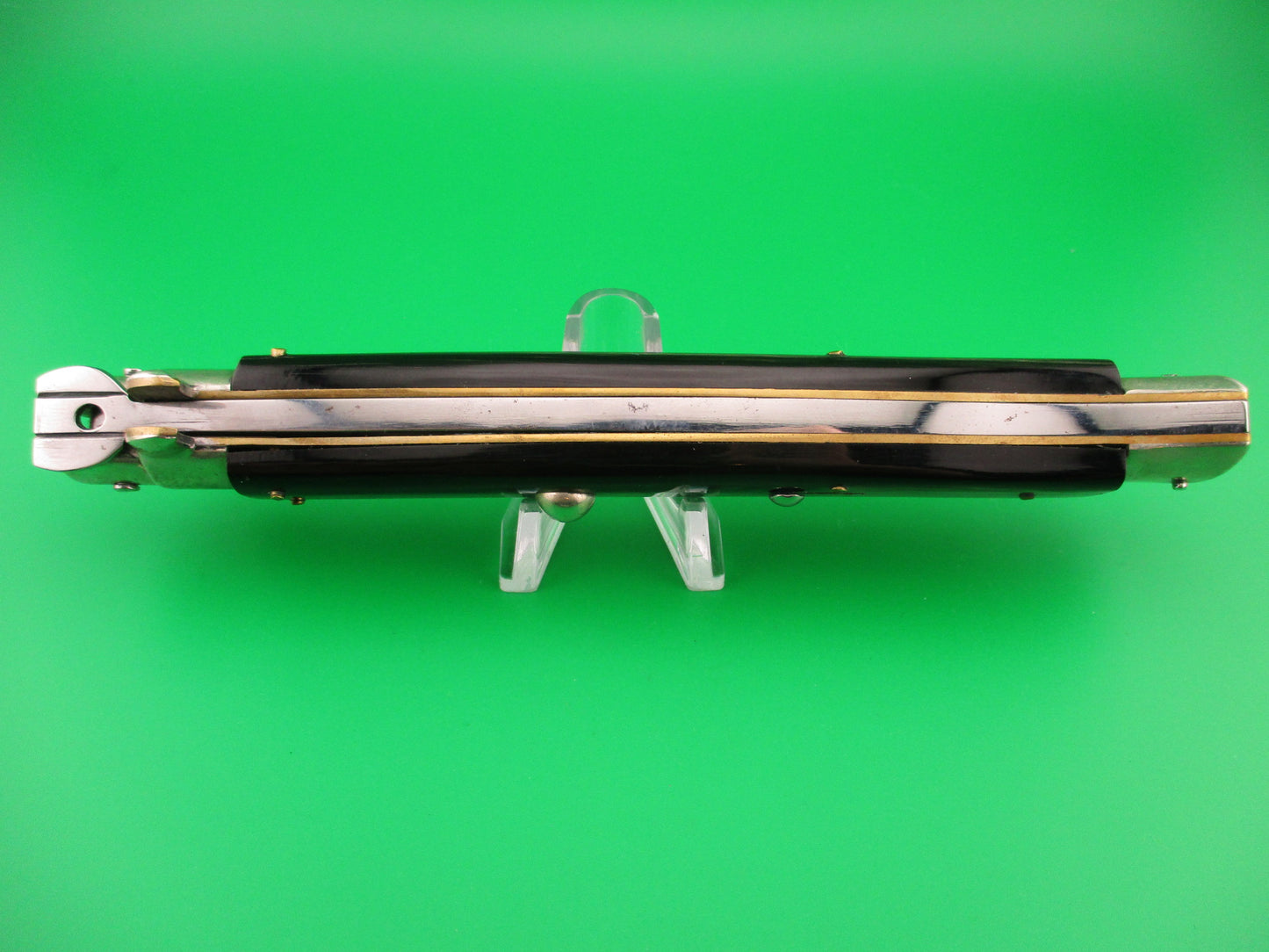 AGA CAMPOLIN 33cm Picklock Limited Edition Black Gray horn automatic knife
