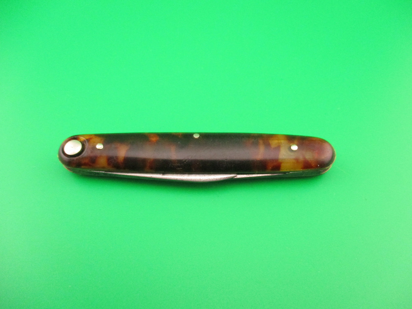 Press Button Knife Co #102 medium double Tortoise celluloid automatic knife