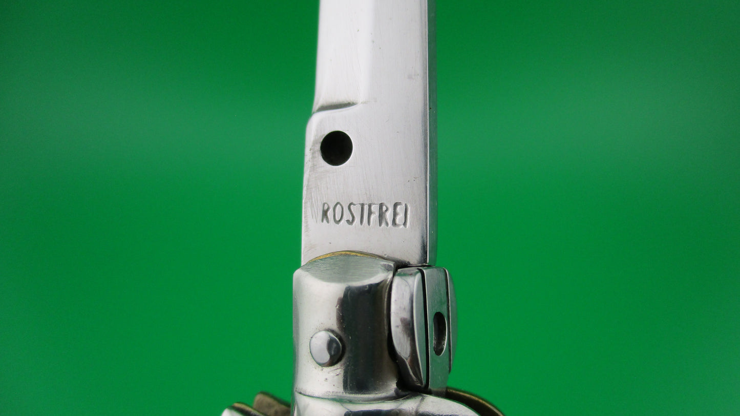 z ROSTFREI 14cm Italian Transitional Yellow & Cream horn automatic knife