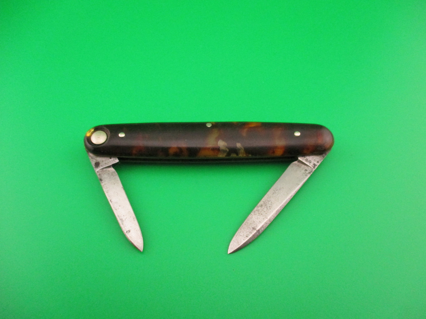 Press Button Knife Co #102 medium double Tortoise celluloid automatic knife