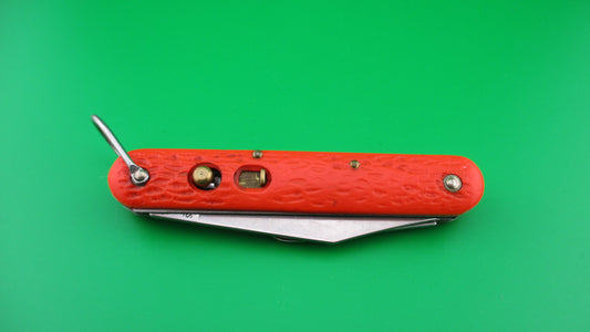 z CAMILLUS vintage MC1 Orange paratrooper automatic knife with hook blade