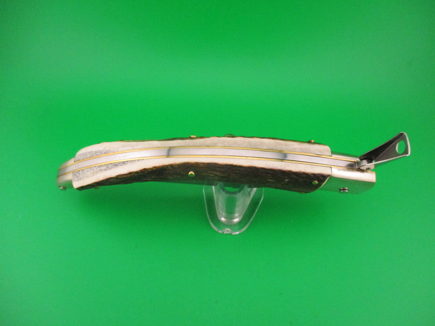 AGA CAMPOLIN ITALY 30cm Italian Stag Catalana Fulcrum automatic knife
