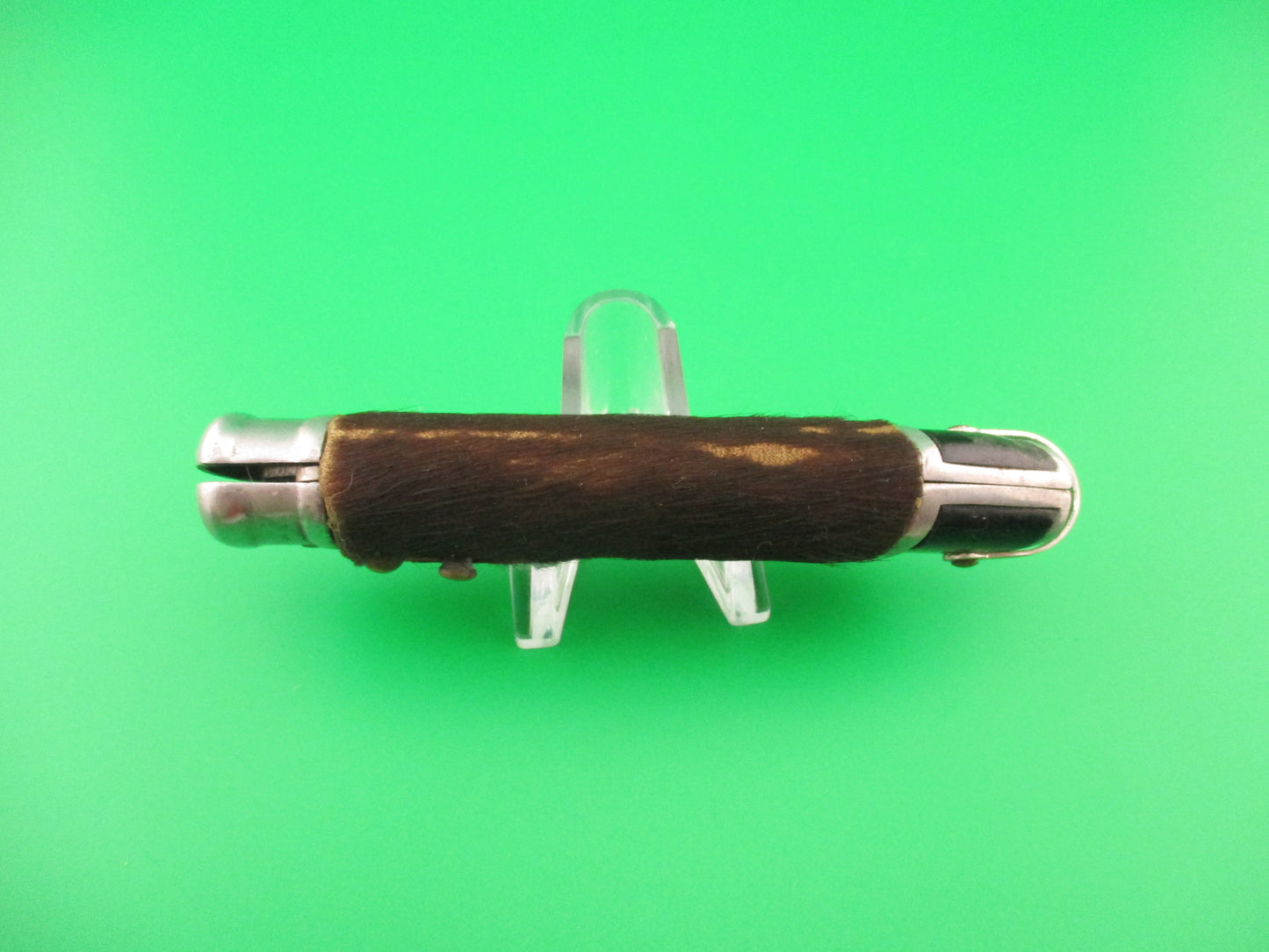 PT 2522 INOX 18cm Spanish Hoof Knife w hair vintage coil spring switchblade knife