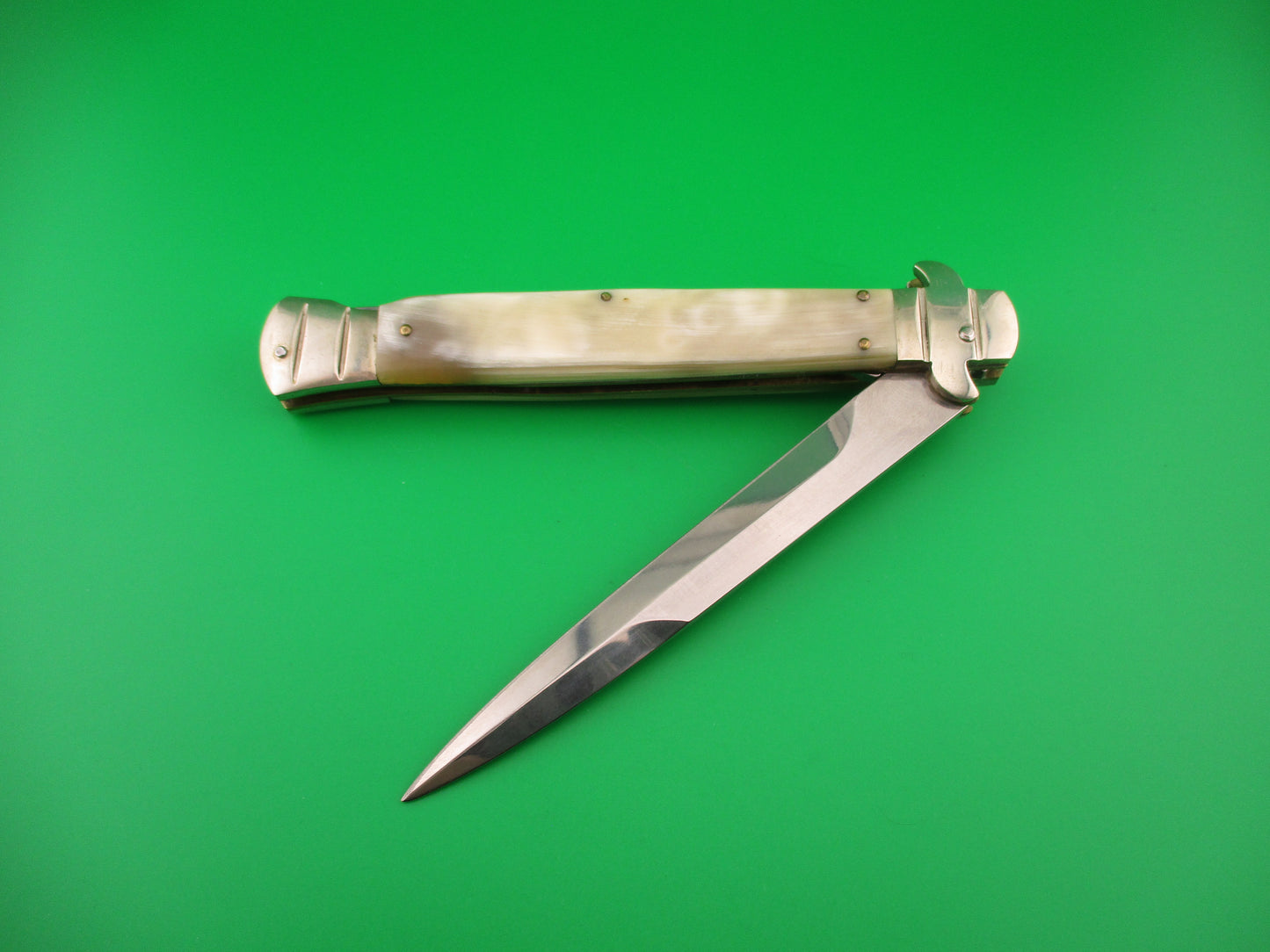 z AGA CAMPOLIN Maniago Italy 2011 28cm Italian Lockback Horn S guard automatic knife