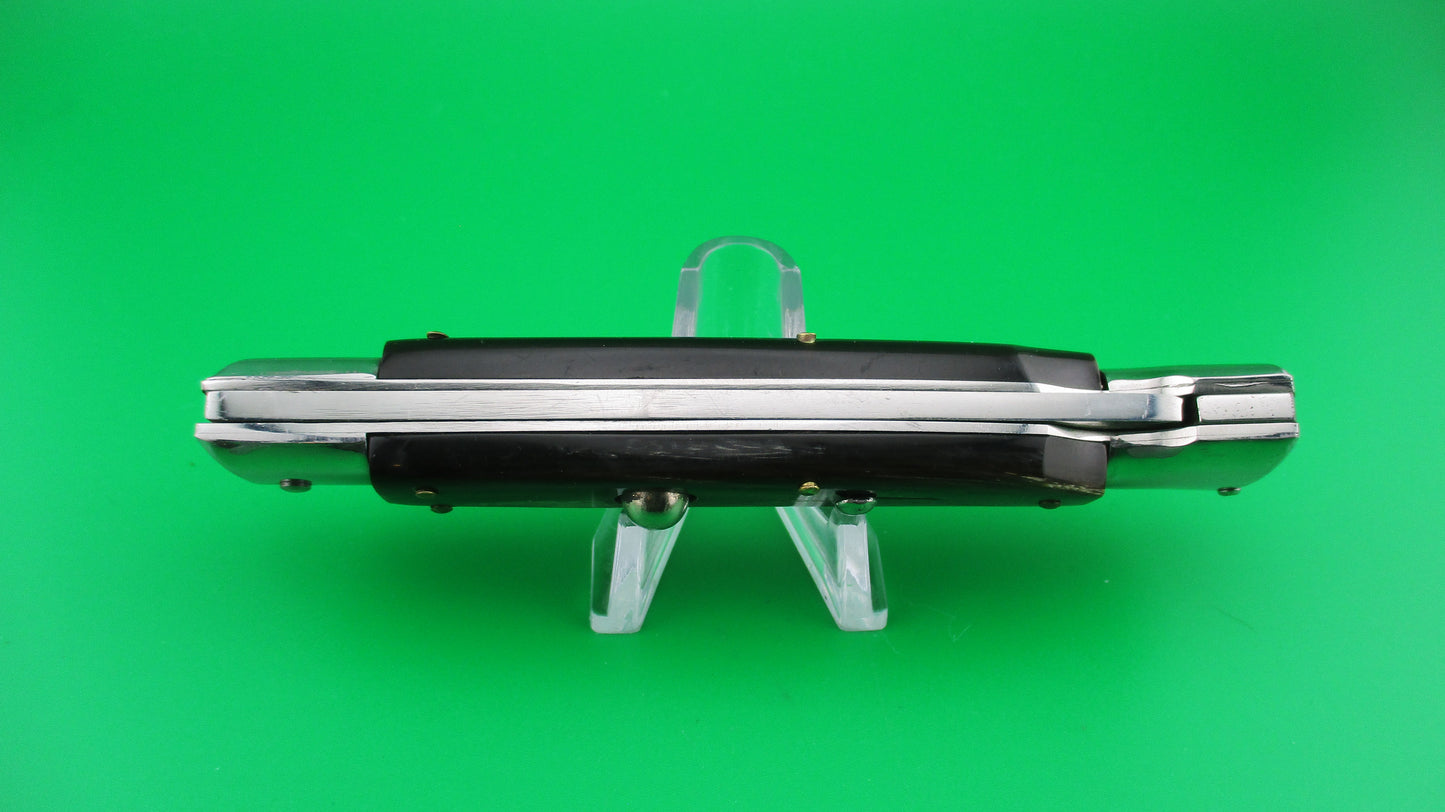AKC Italy 23cm Italian Swing guard Black & Brown horn automatic knife