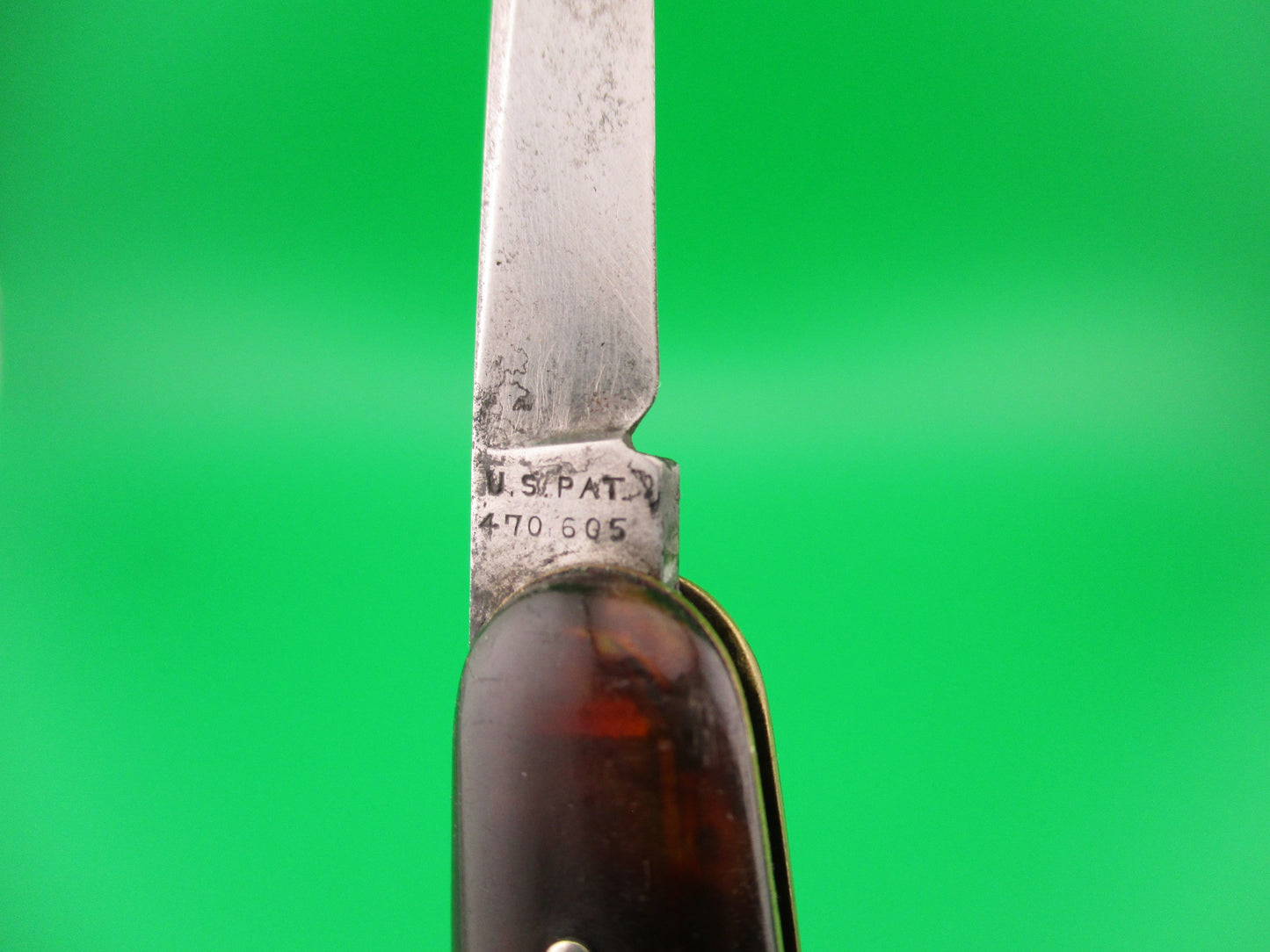 Press Button Knife Co #102 medium double Tortoise celluloid automatic knife