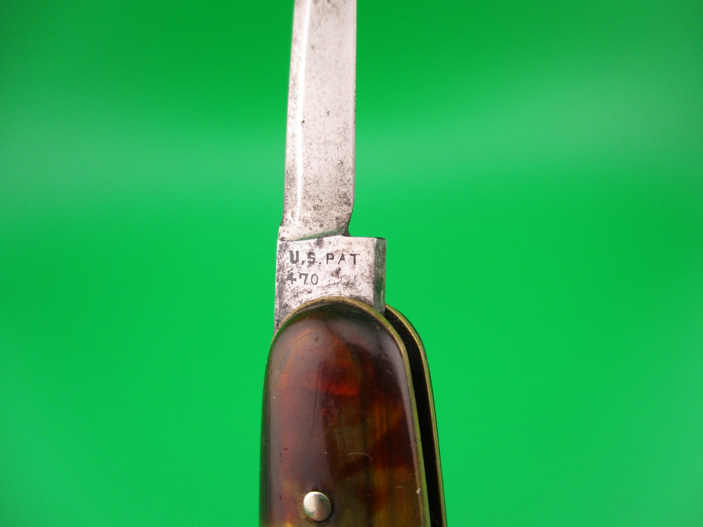 Press Button Knife Co #102 medium double Tortoise celluloid automatic knife