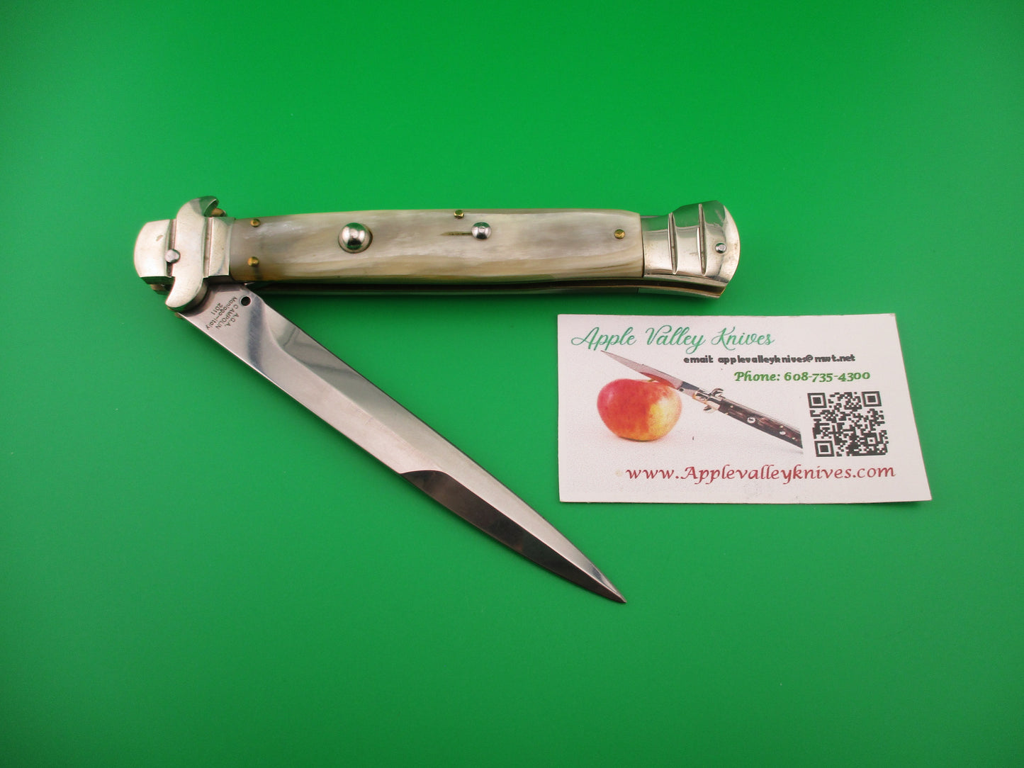 z AGA CAMPOLIN Maniago Italy 2011 28cm Italian Lockback Horn S guard automatic knife