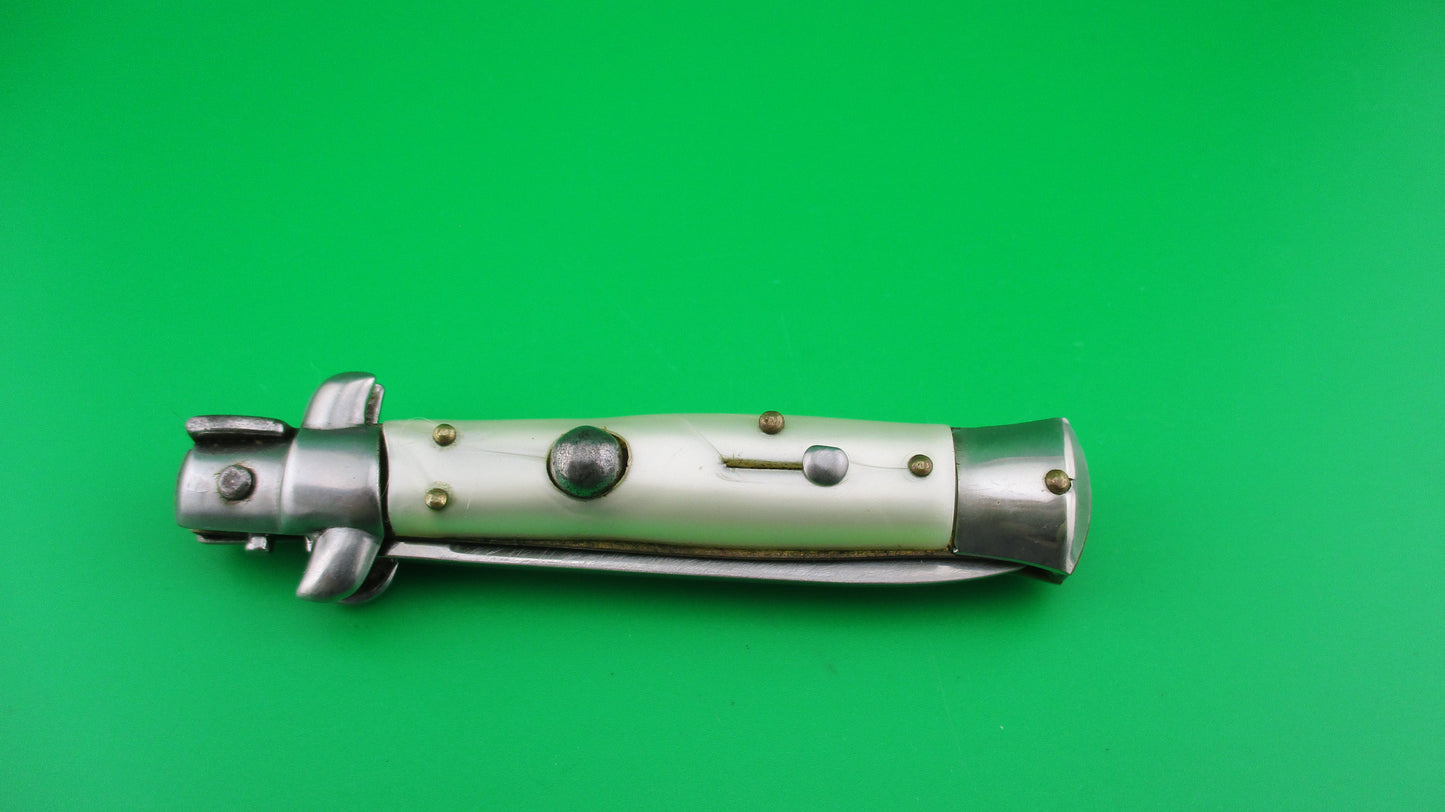 z ROSTFREI 18cm Italian Stiletto Swivel bolster Pearlex automatic knife