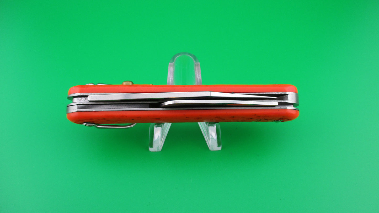 z CAMILLUS vintage MC1 Orange paratrooper automatic knife with hook blade