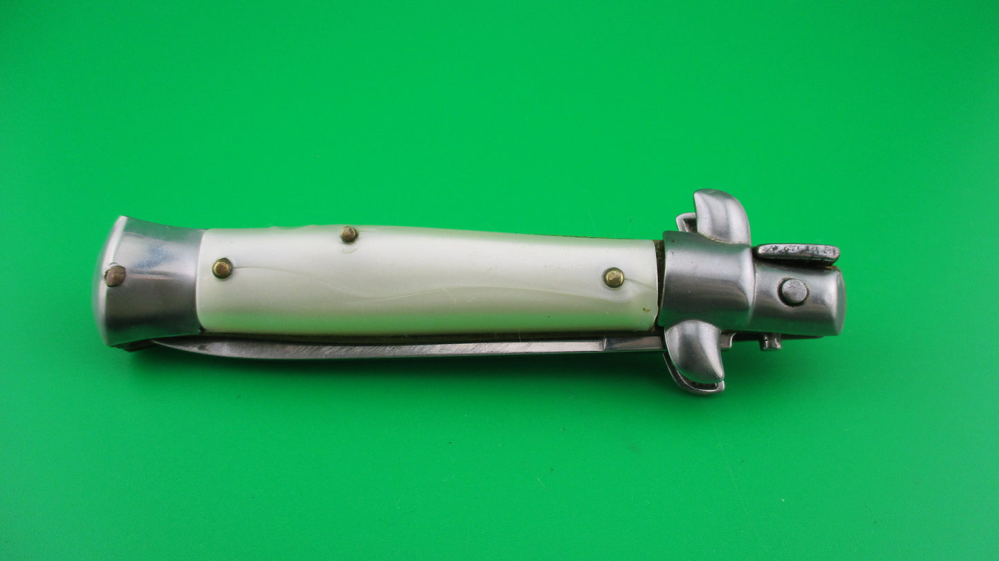 z ROSTFREI 18cm Italian Stiletto Swivel bolster Pearlex automatic knife