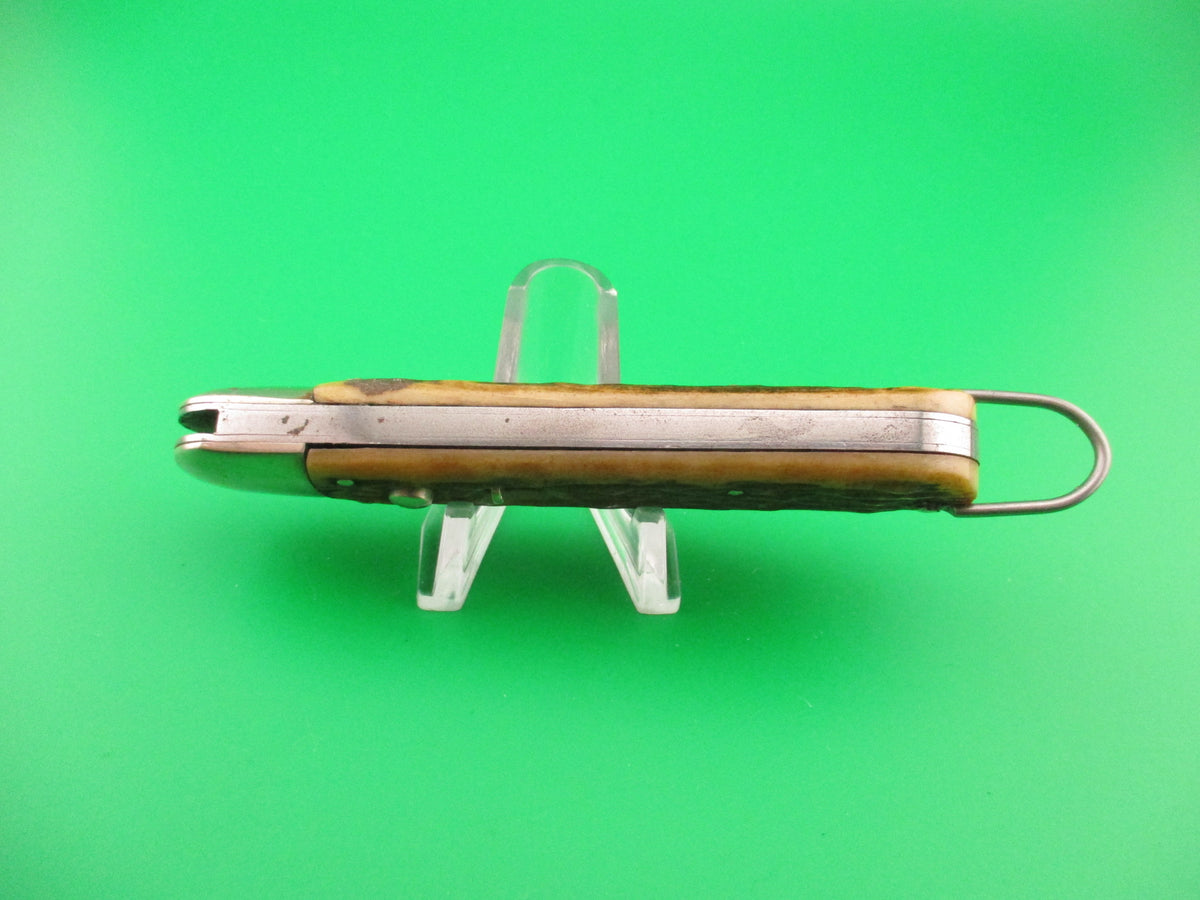 PRESTO M2 Bone WWII vintage Paratrooper jigged bone automatic knife