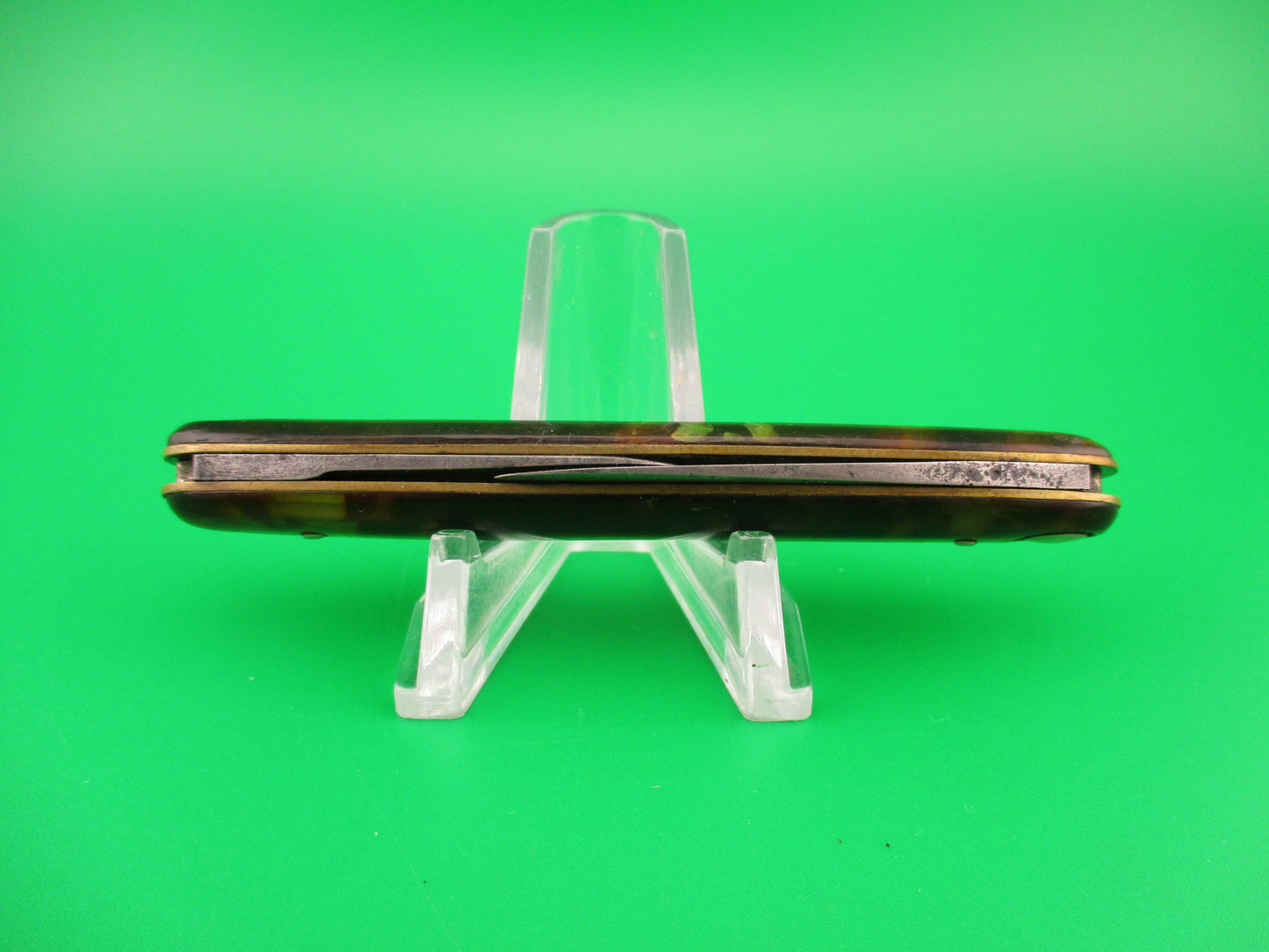 Press Button Knife Co #102 medium double Tortoise celluloid automatic knife