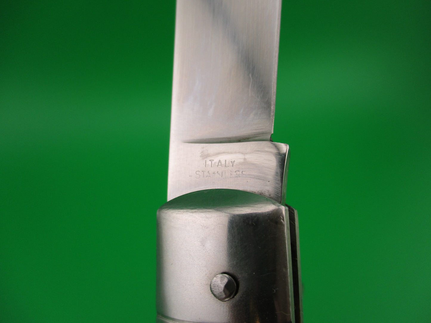EDGE CO STAINLESS 20cm Italian Lever Red Pearlex vintage automatic knife