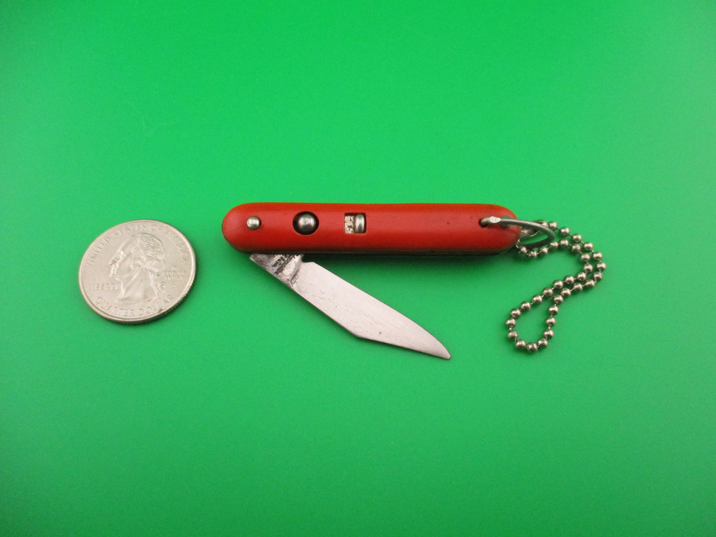 Edgemaster USA Vintage MyTmite Red keychain switchblade knife made 1940s