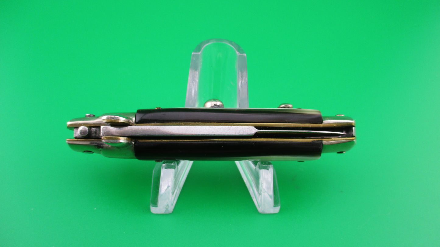 z Sterile 14cm Italian Picklock Bayonet horn 1950s vintage automatic knife