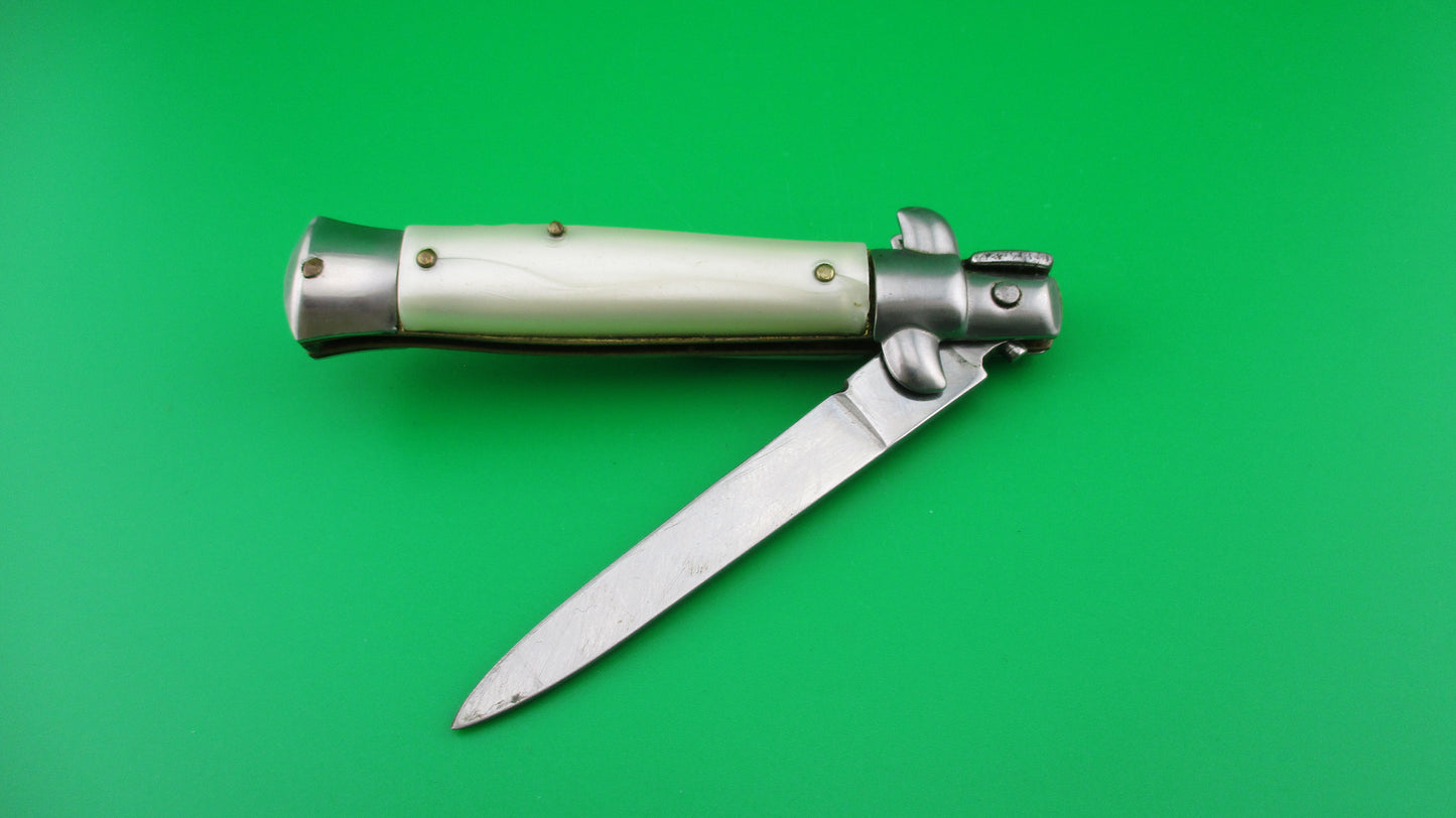 z ROSTFREI 18cm Italian Stiletto Swivel bolster Pearlex automatic knife