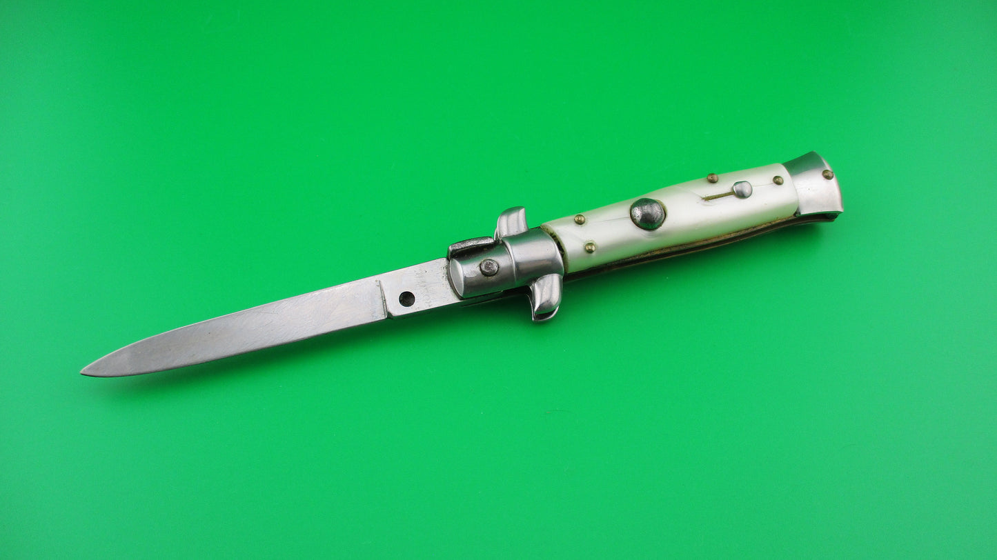 z ROSTFREI 18cm Italian Stiletto Swivel bolster Pearlex automatic knife