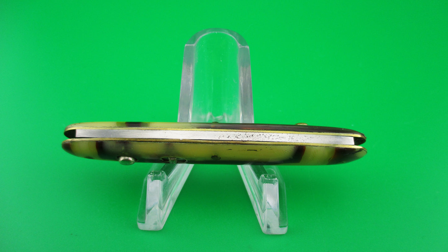 Schrade Walden #741 small double Butter & Molasses cell switchblade knife