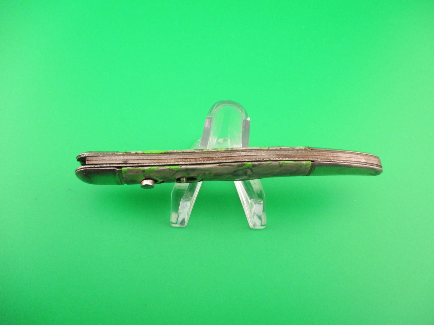 Hammer Brand Imperial Toothpick Gray Pearl & Green 1950s switchblade Book knife