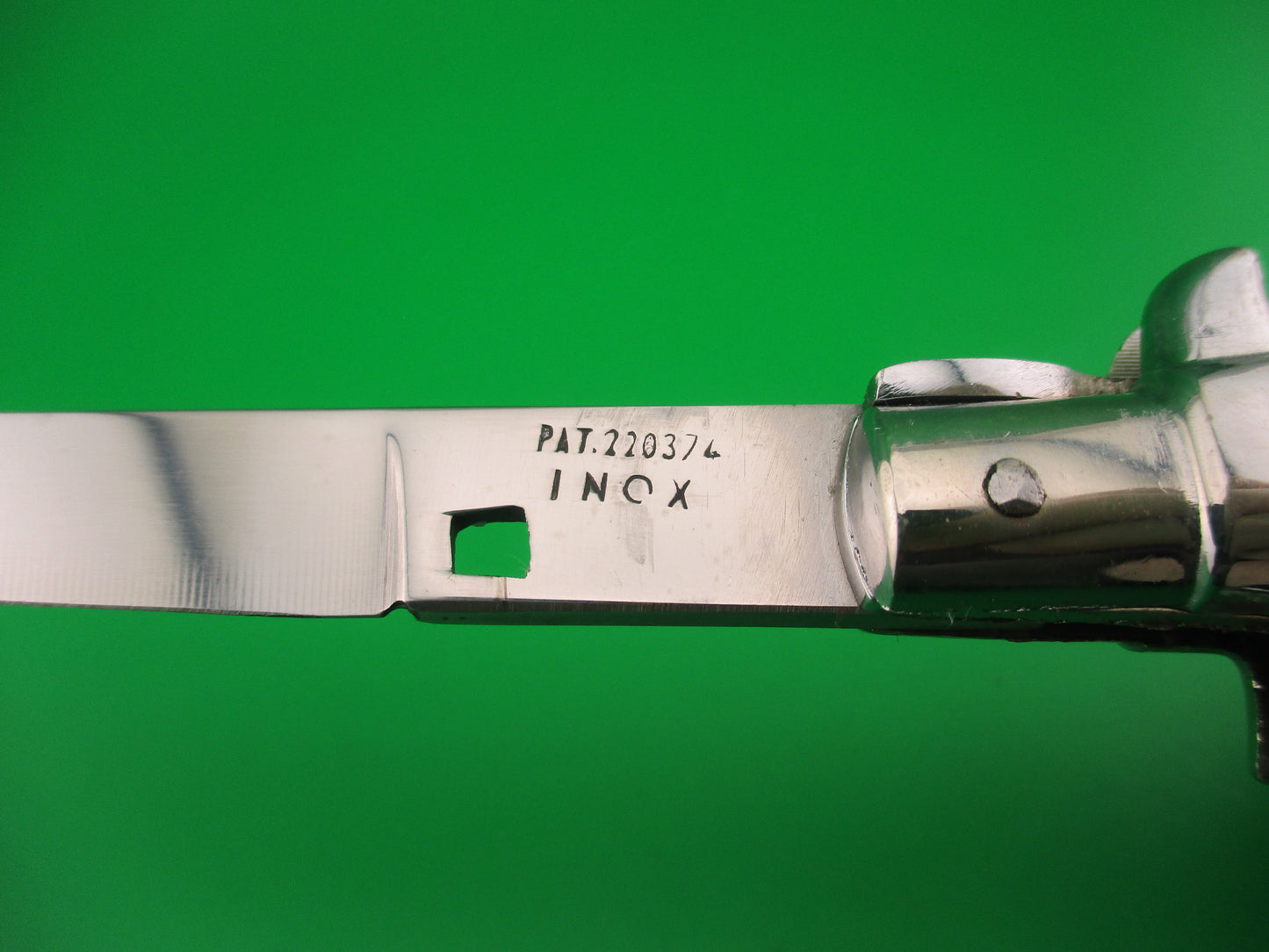 PAT 220374 INOX 28cm Spanish Faux Stag Stiletto Switchblade knife