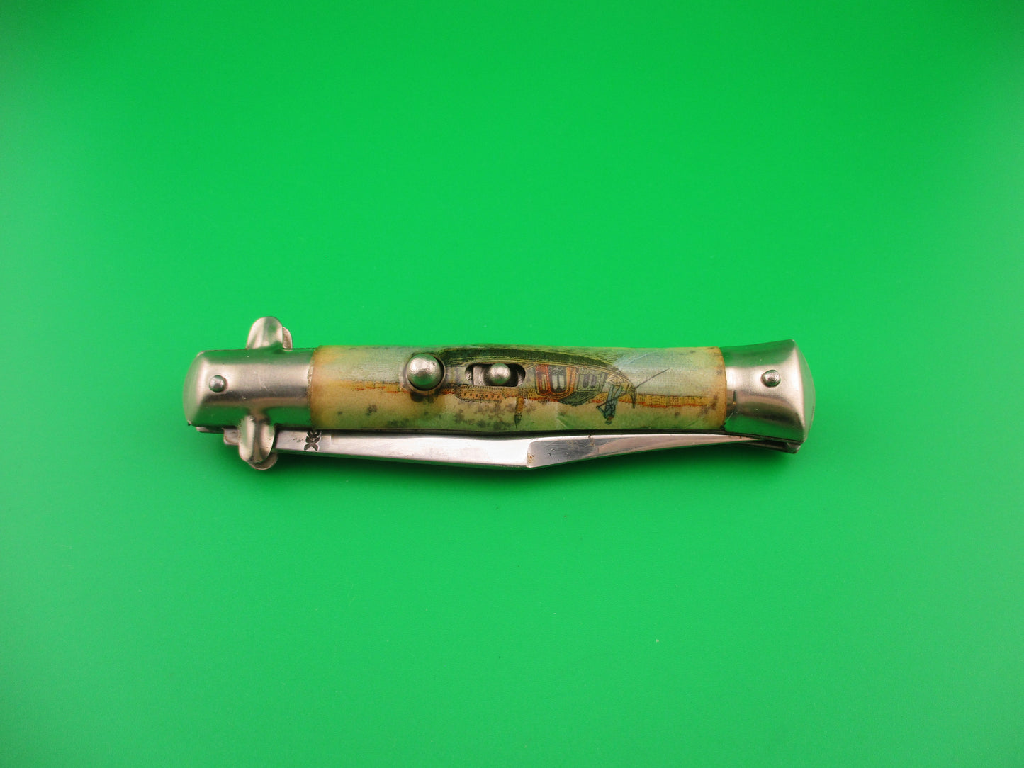 INOX 18cm Italian Tourist Venice Gondola switchblade knife