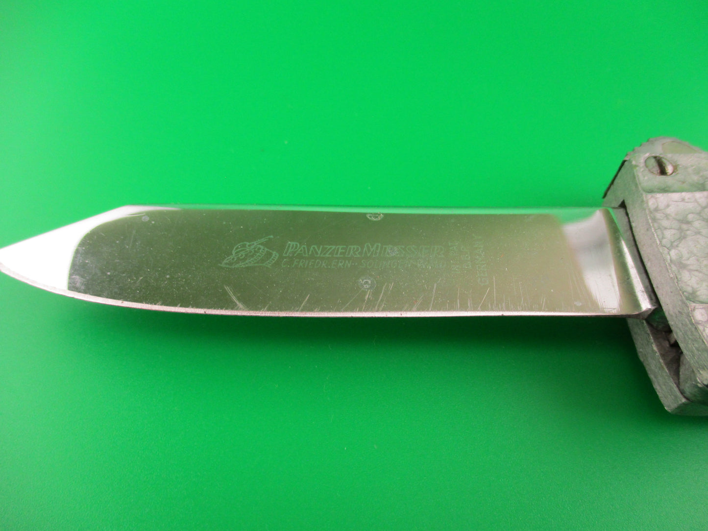 PANZER MESSER C.FRIEDR.ERN IND PAT D.B.P. GERMANY 23CM German DA OTF automatic knife