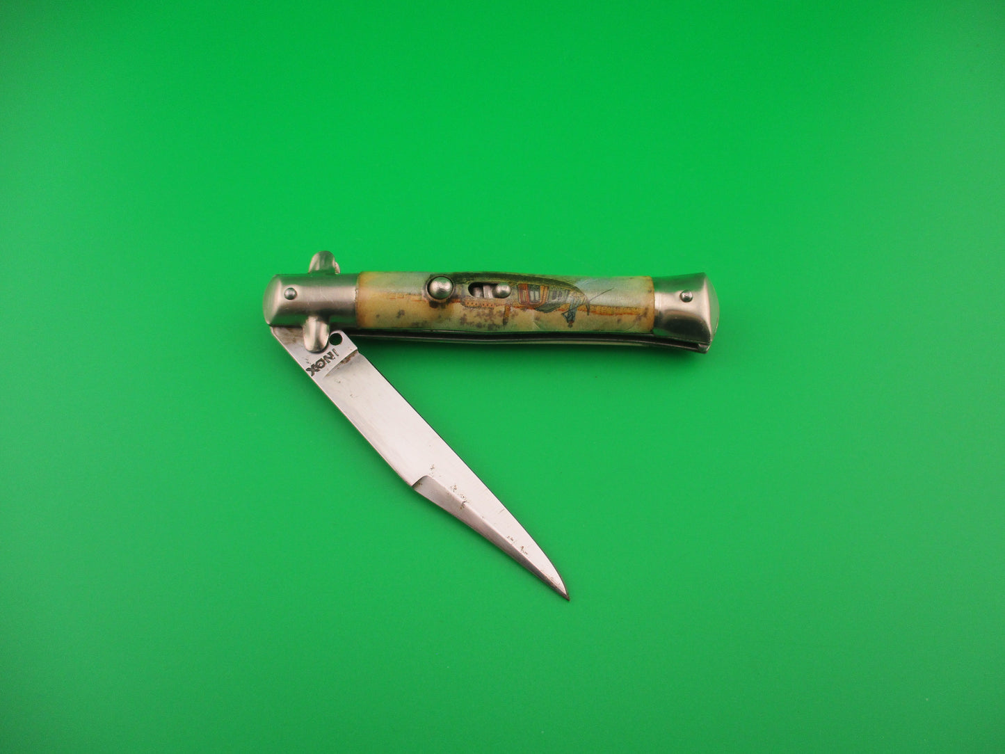 INOX 18cm Italian Tourist Venice Gondola switchblade knife