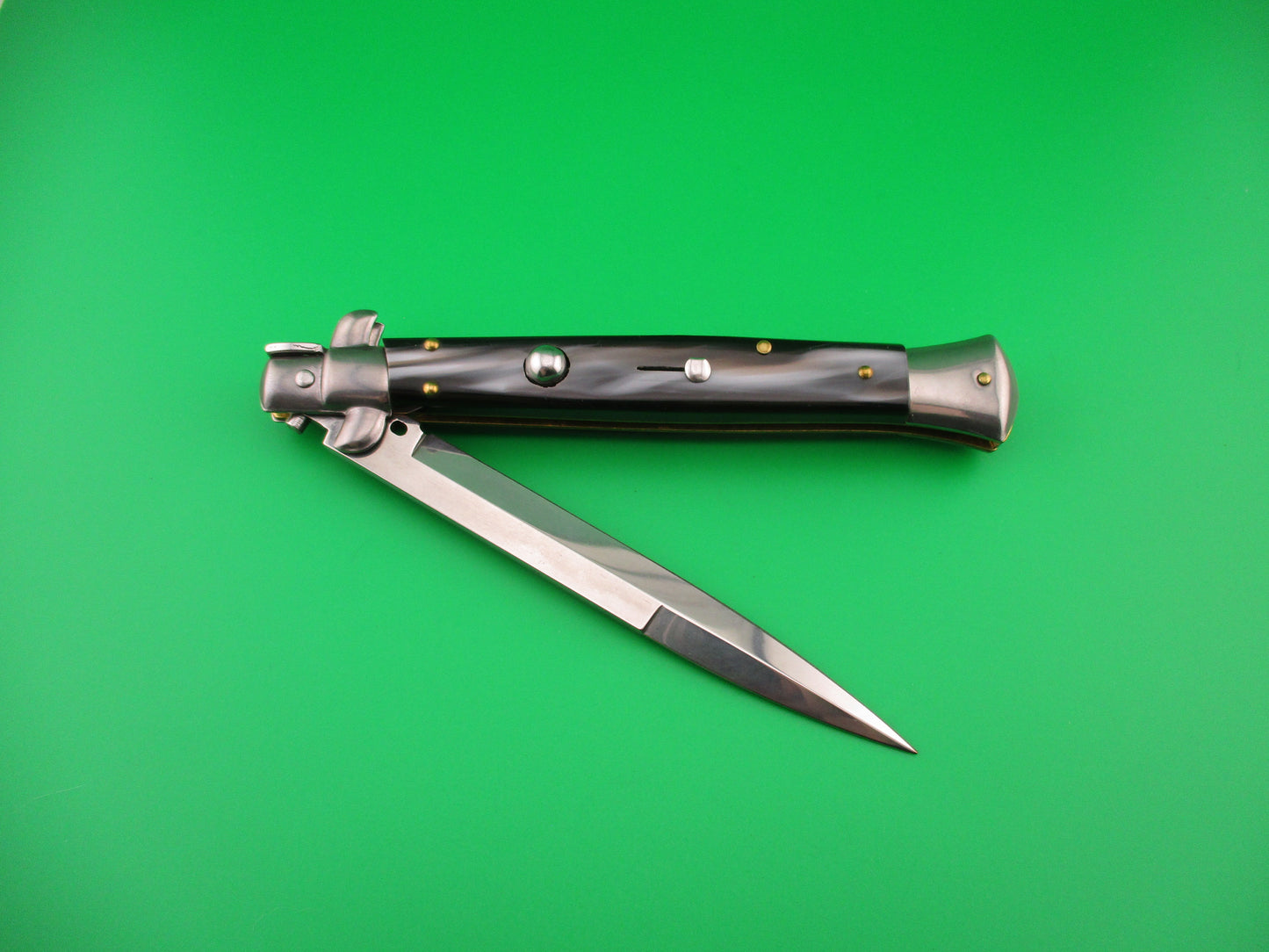 FRANK B ITALY 28cm Italian Stiletto Swivel bolster bayonet automatic knife