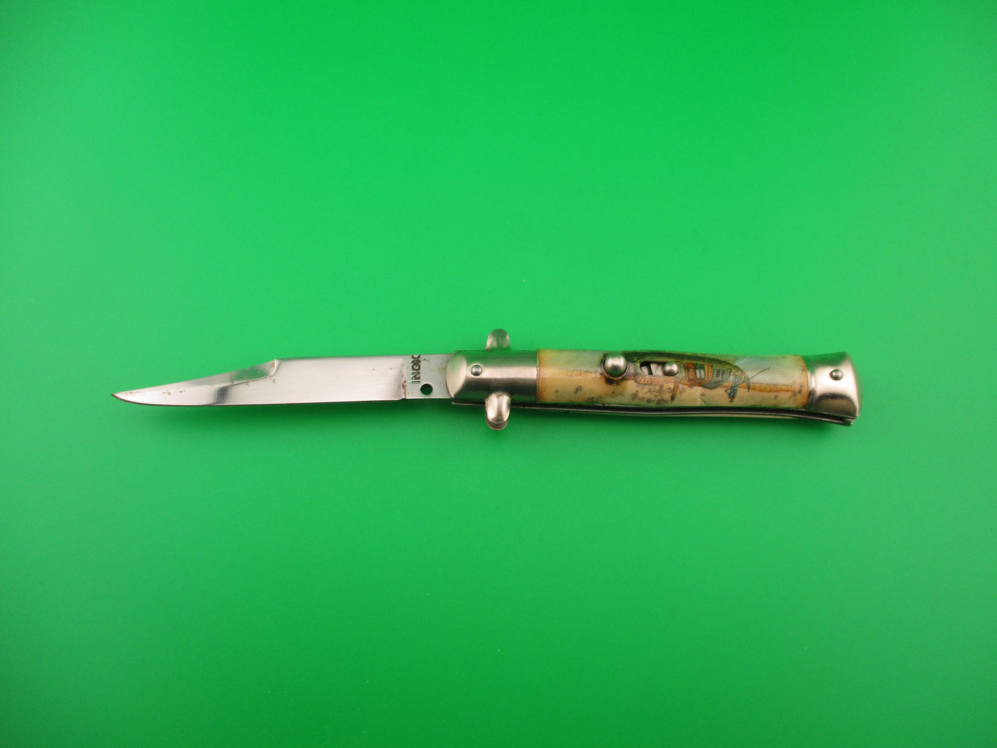 INOX 18cm Italian Tourist Venice Gondola switchblade knife