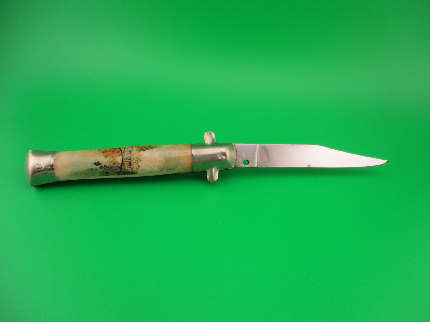 INOX 18cm Italian Tourist Venice Gondola switchblade knife