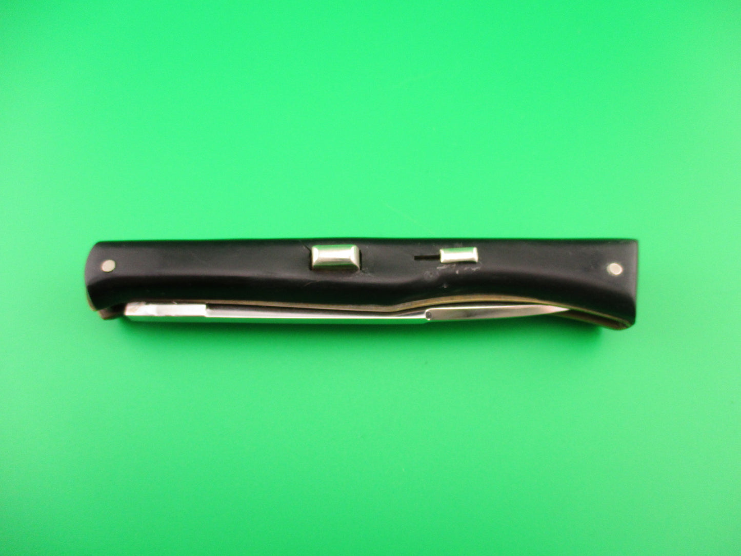 MADE ITALY INOX 21cm Italian Ackermannchen Style Black lockback automatic knife